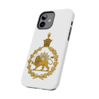 Golden Lion Emblem Tough iPhone series white SPOKE  Case -قاب گوشی آیفون طرح نشان شاهنشاهی پهلوی