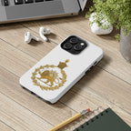Golden Lion Emblem Tough iPhone series white SPOKE  Case -قاب گوشی آیفون طرح نشان شاهنشاهی پهلوی