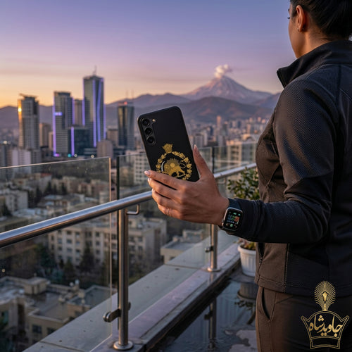 Golden Lion Emblem Tough samsung phones black Case -قاب گوشی سامسونگ مشکی برند معتبر اسپوک طرح نشان شاهنشاهی پهلوی