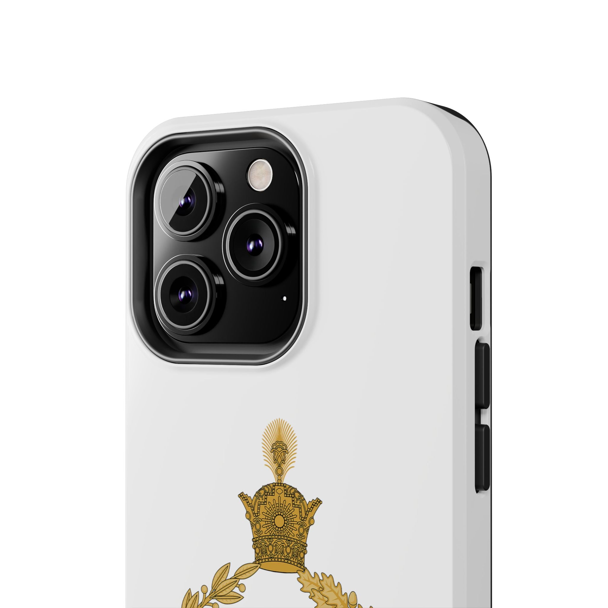 Golden Lion Emblem Tough iPhone series white SPOKE  Case -قاب گوشی آیفون طرح نشان شاهنشاهی پهلوی