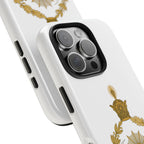 Golden Lion Emblem Tough iPhone series white SPOKE  Case -قاب گوشی آیفون طرح نشان شاهنشاهی پهلوی
